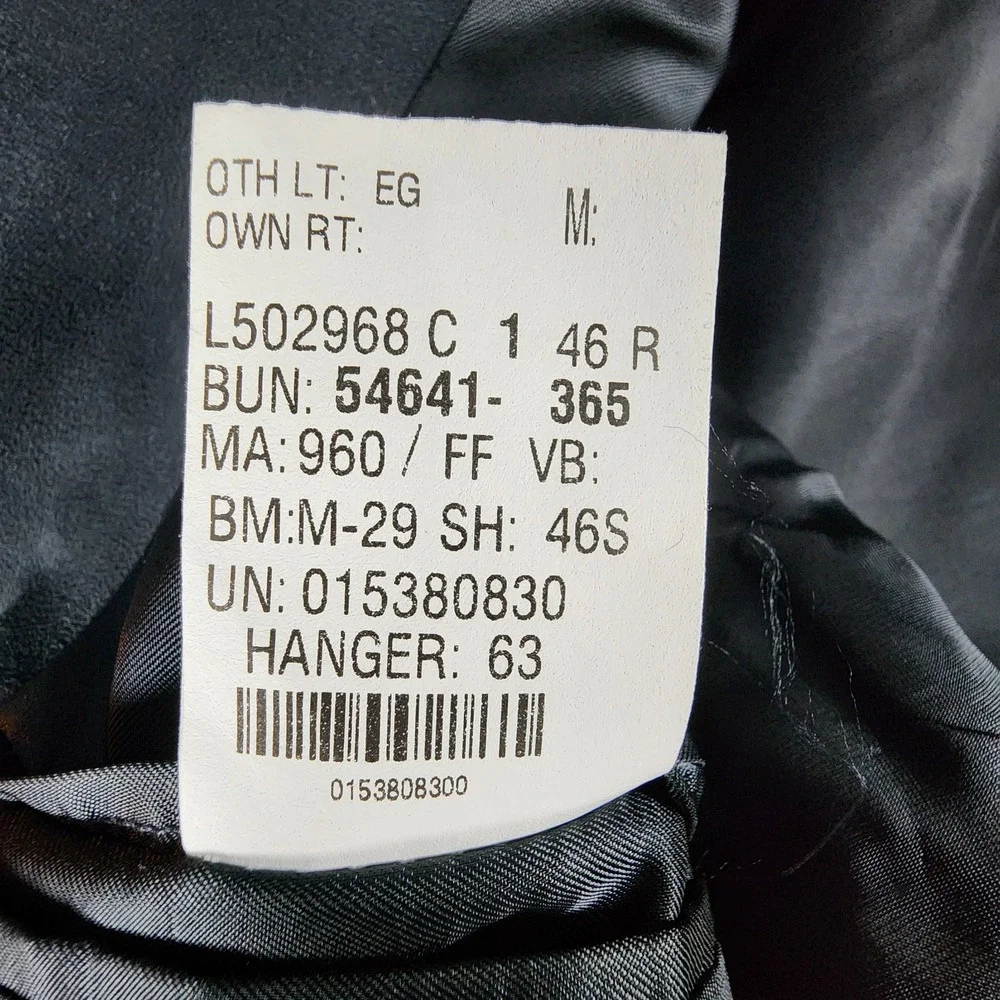 VTG Chaps Ralph Lauren Men's Velvet 3-Button Blazer Black 46R Sport‎ Coat Jacket